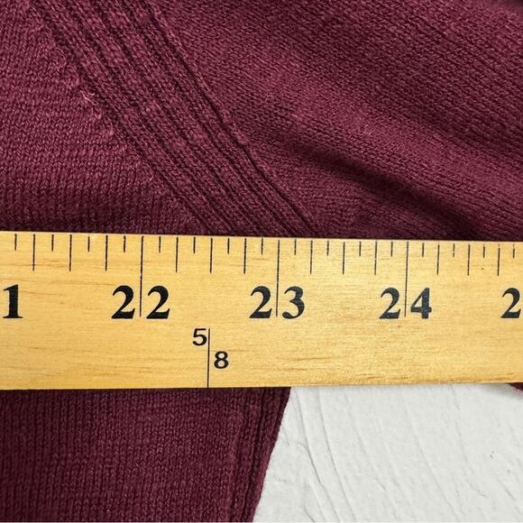 John Varvatos Burgundy Cotton Crew Neck Sweater Mens XL Casual Preppy Pullover - Picture 8 of 12
